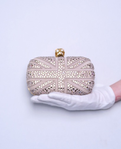 Union Jack Skull Clutch, front view